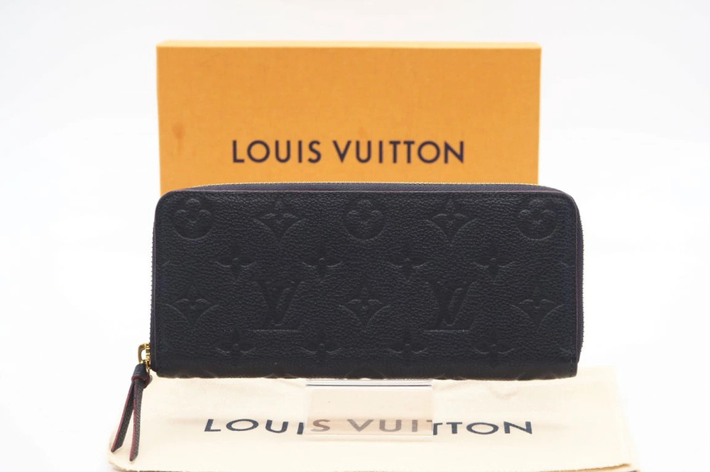 Louis Vuitton Empreinte Portefeuille Clemence long wallet Navy Blue red calf